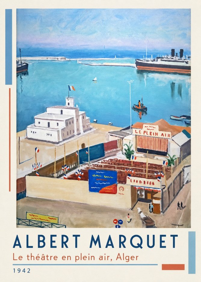 Albert Marquet Le Théâtre En Plein Air, Alger No1 - Plakát