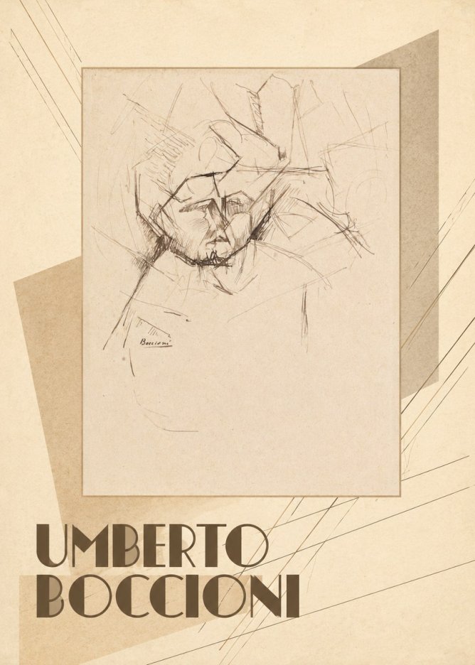 Umberto Boccioni Head Study No3 - Plakát