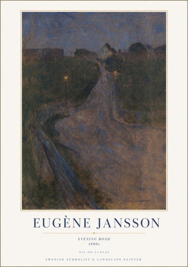 Eugène Jansson Evening Road No1 - Plakát