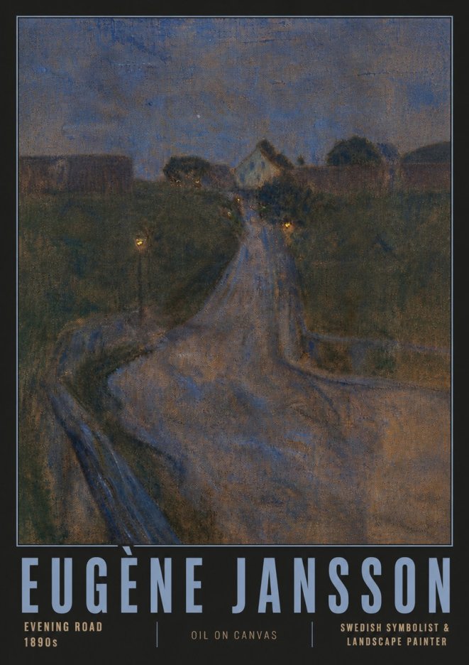 Eugène Jansson Evening Road No5 - Plakát