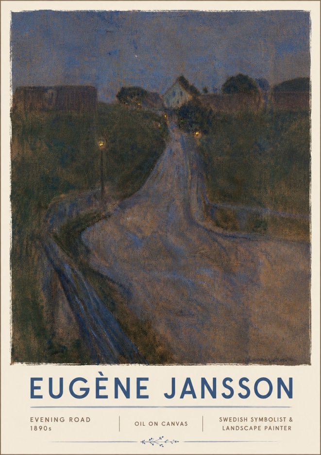 Eugène Jansson Evening Road No6 - Plakát