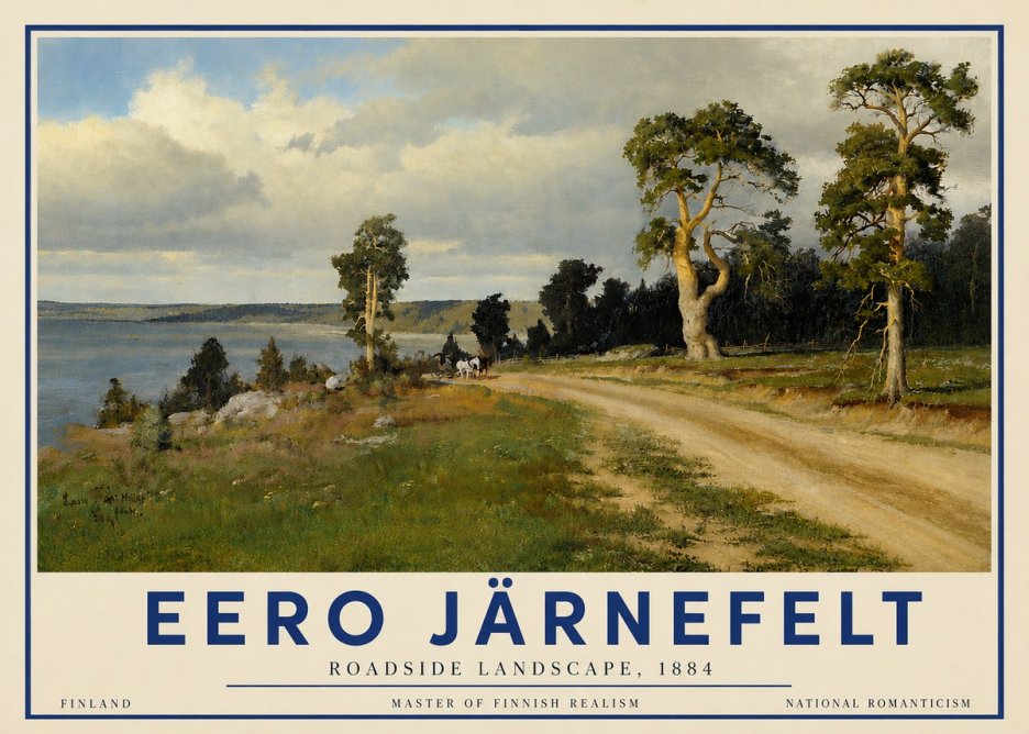 Eero Järnefelt Roadside Landscape, 1884 No6 - Plakát