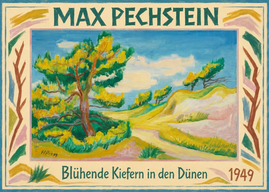 Max Pechstein Blühende Kiefern in Den Dünen No1 - Plakát
