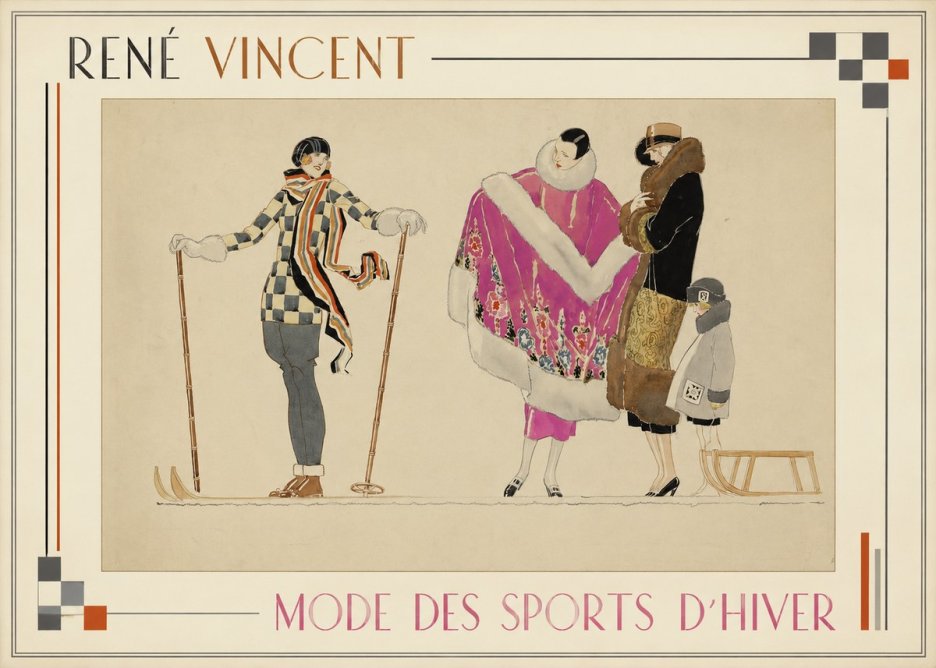René Vincent Mode Des Sports D'hiver No1 - Plakát