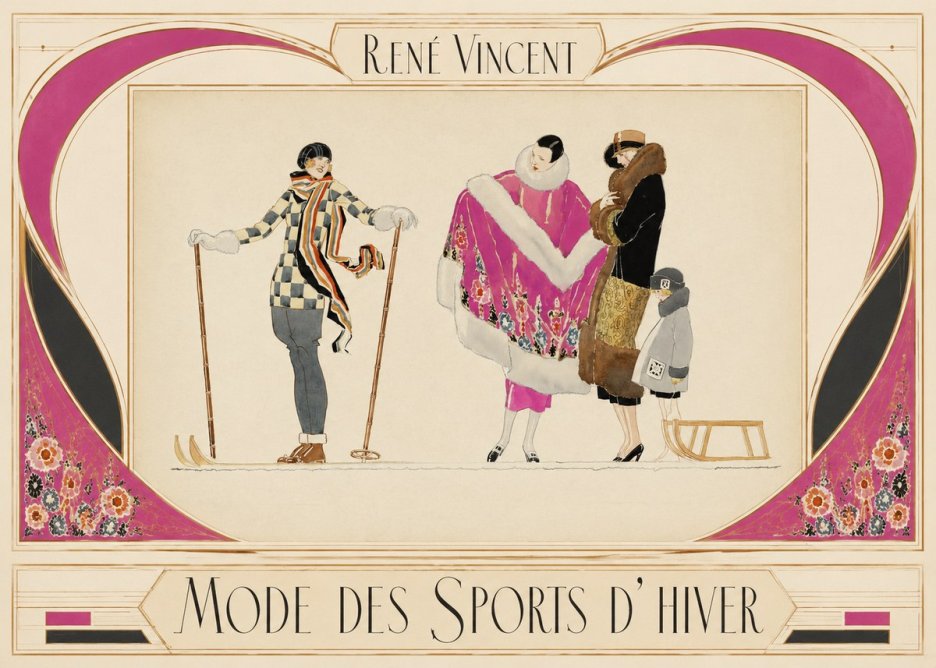 René Vincent Mode Des Sports D'hiver No3 - Plakát