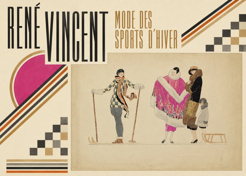René Vincent Mode Des Sports D'hiver No6 - Plakát