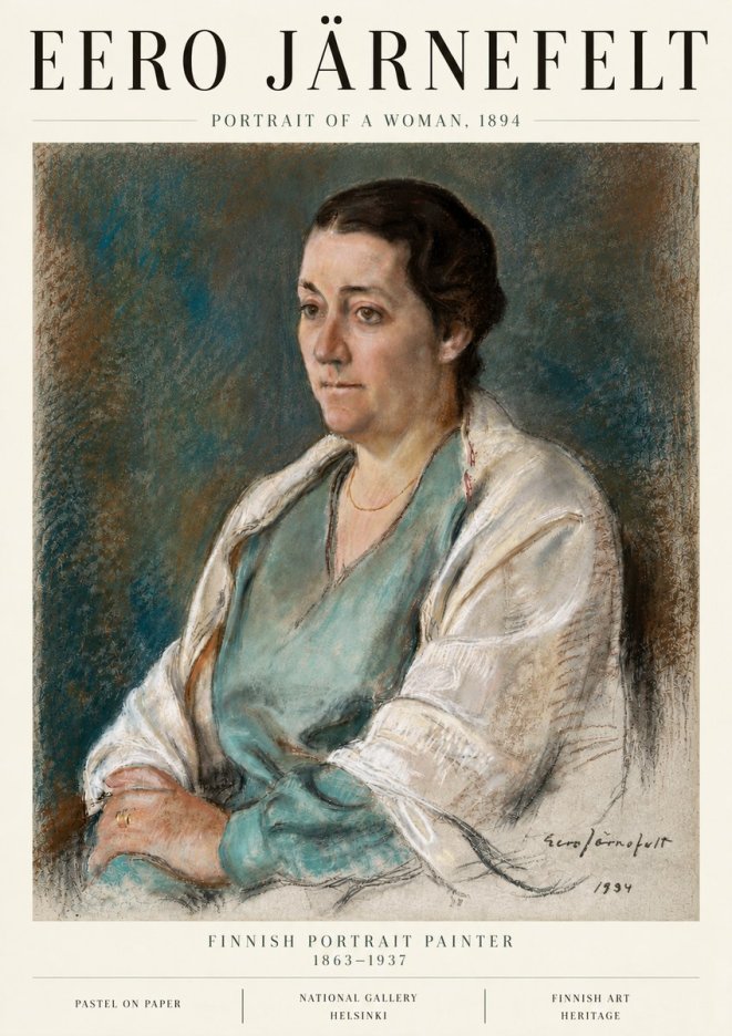 Eero Järnefelt Portrait of a Woman, 1894 No6 - Plakát