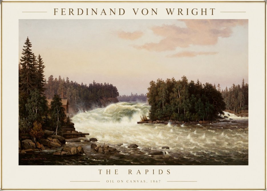 Ferdinand von Wright The Rapids No1 - Plakát