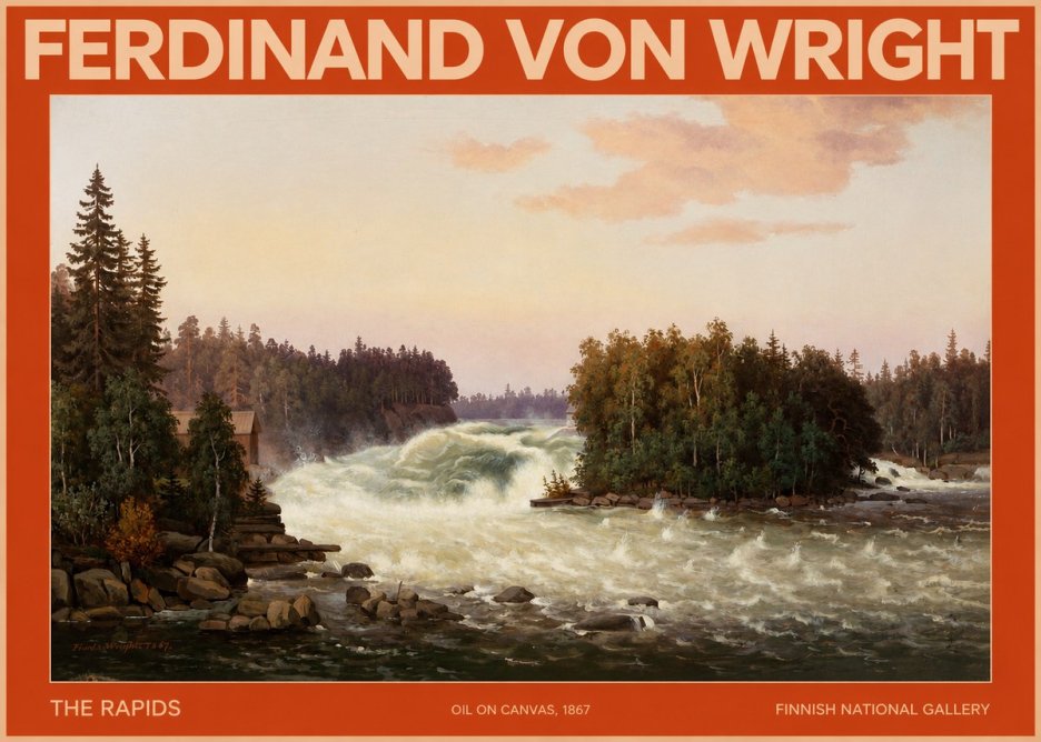 Ferdinand von Wright The Rapids No2 - Plakát