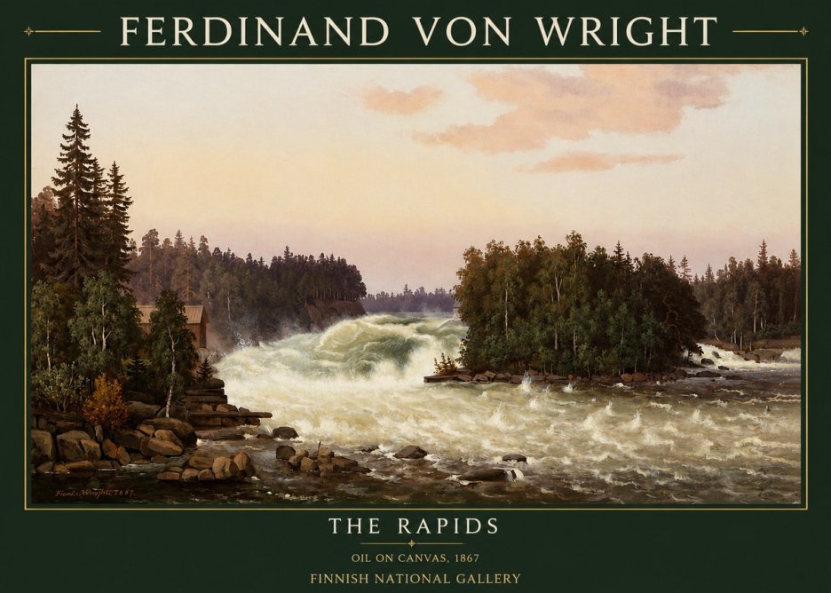Ferdinand von Wright The Rapids No3 - Plakát