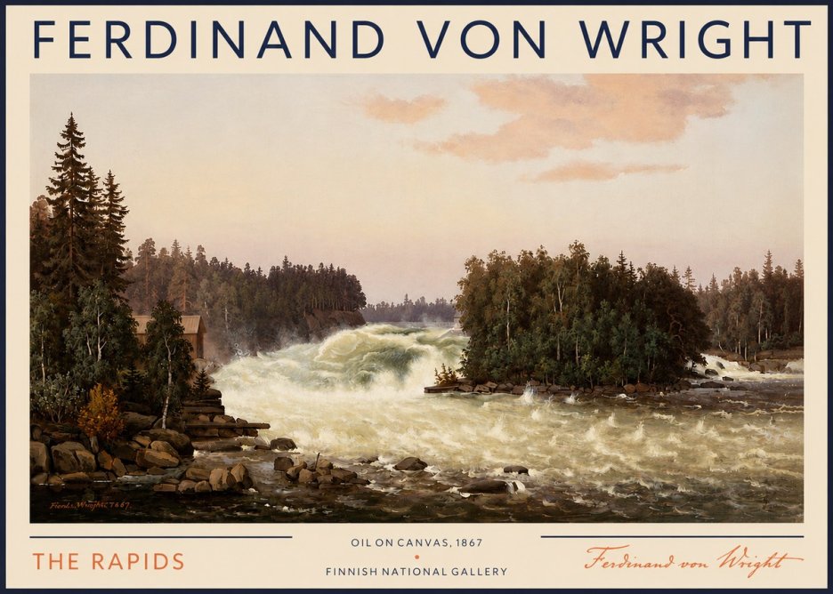 Ferdinand von Wright The Rapids No4 - Plakát