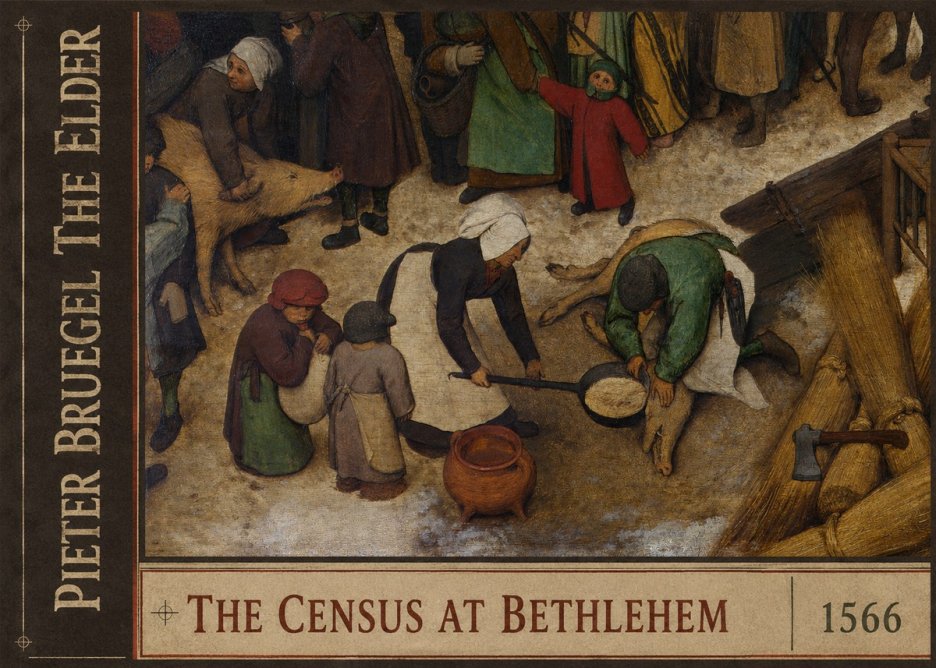 Pieter Bruegel The Census at Bethlehem VI No2 - Plakát