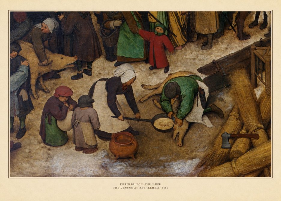 Pieter Bruegel The Census at Bethlehem VI No5 - Plakát