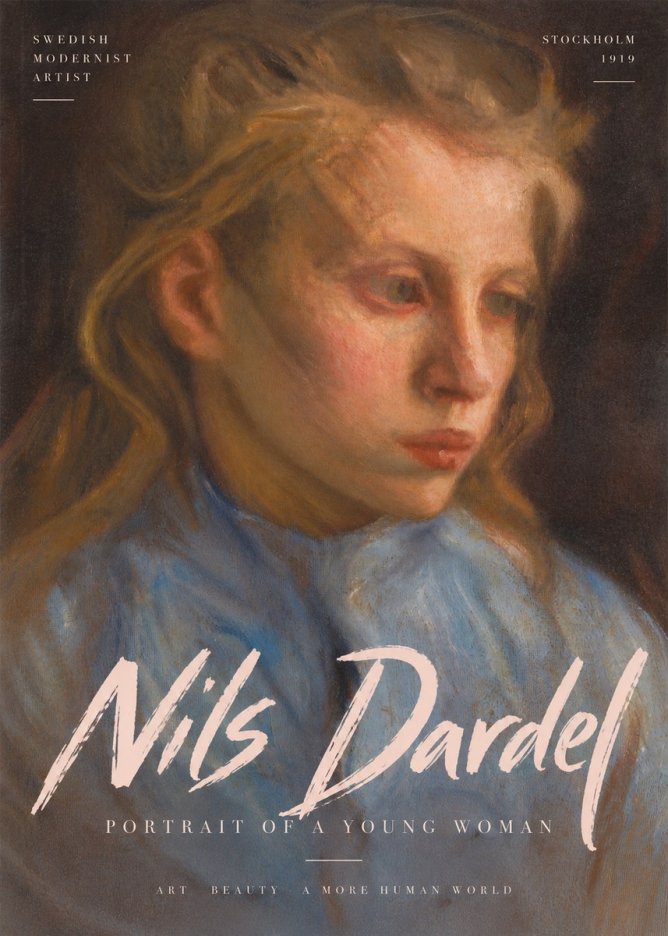 Nils Dardel Portrait of a Young Woman No5 - Plakát
