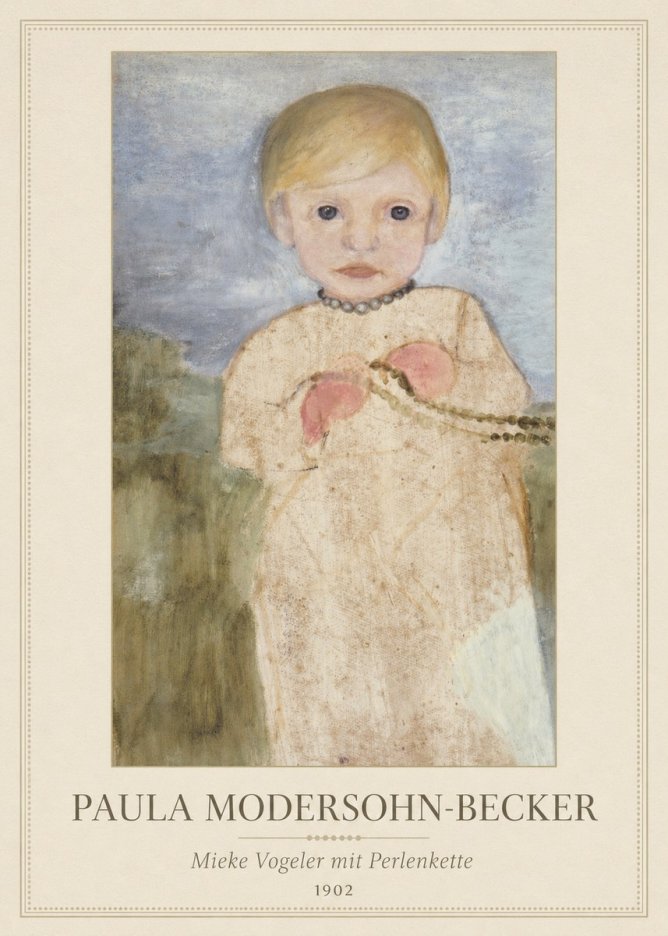 Paula Modersohn-Becker Mieke Vogeler Mit Perlenkette No1 - Plakát