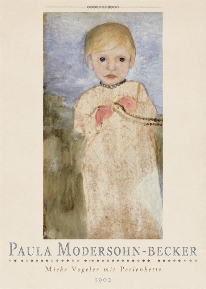 Paula Modersohn-Becker Mieke Vogeler Mit Perlenkette No4 - Plakát