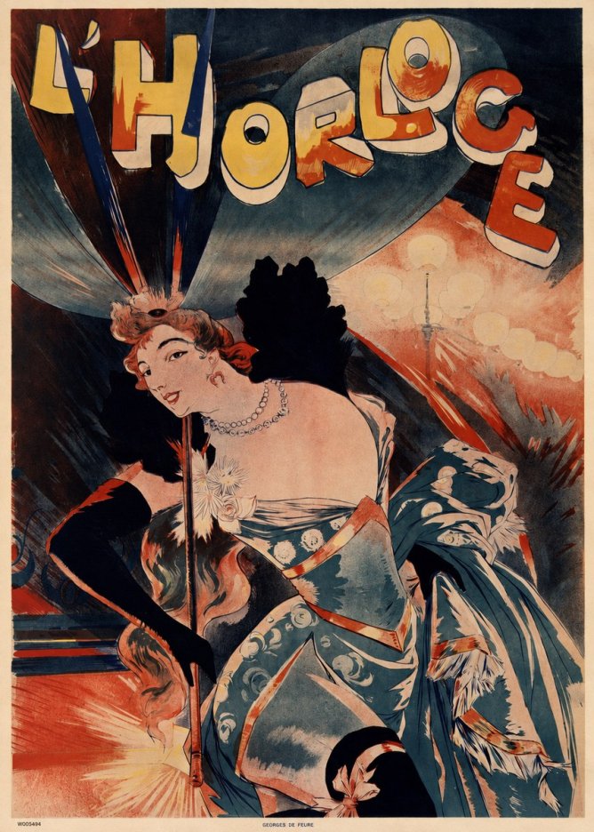 Georges de Feure L'horloge Naya No5 - Plakát