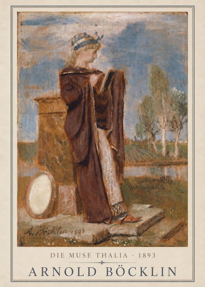 Arnold Böcklin Die Muse Thalia II No1 - Plakát
