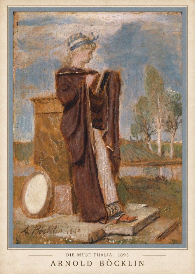 Arnold Böcklin Die Muse Thalia II No4 - Plakát