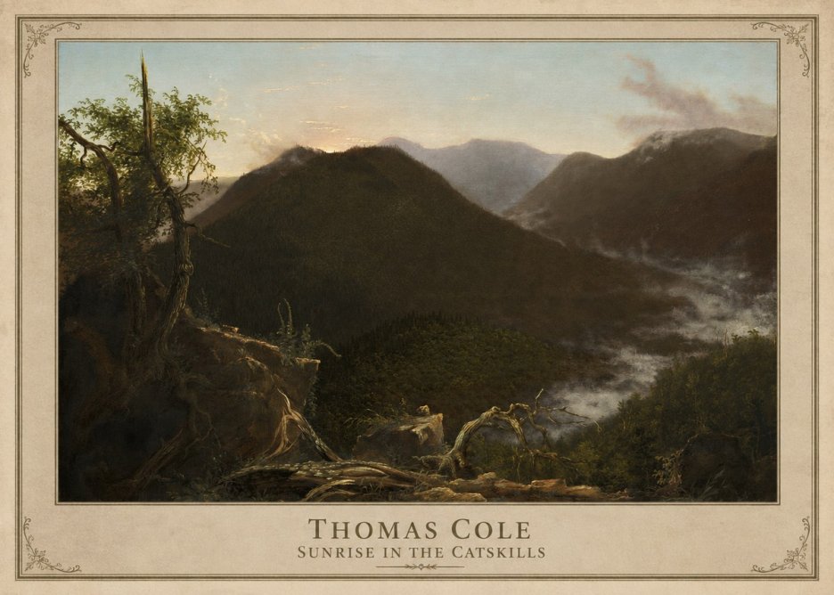 Thomas Cole Sunrise in the Catskills II No1 - Plakát