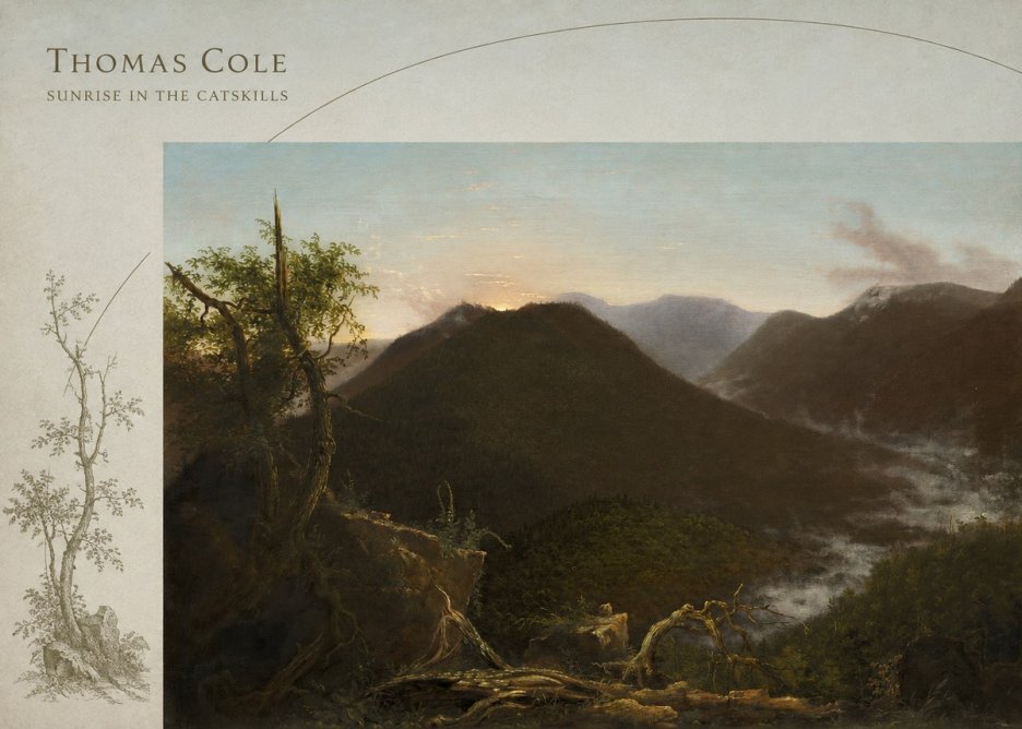 Thomas Cole Sunrise in the Catskills II No4 - Plakát