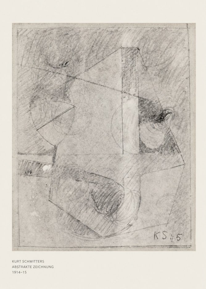 Kurt Schwitters Abstrakte Zeichnung No6 - Plakát