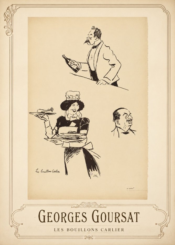 Georges Goursat Les Bouillons Carlier II No1 - Plakát