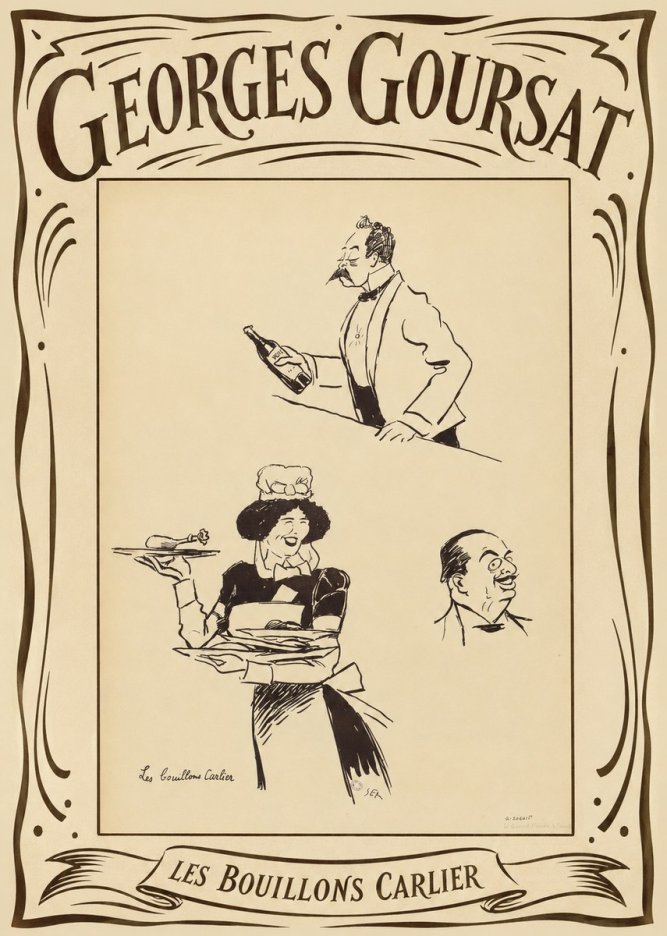 Georges Goursat Les Bouillons Carlier II No4 - Plakát