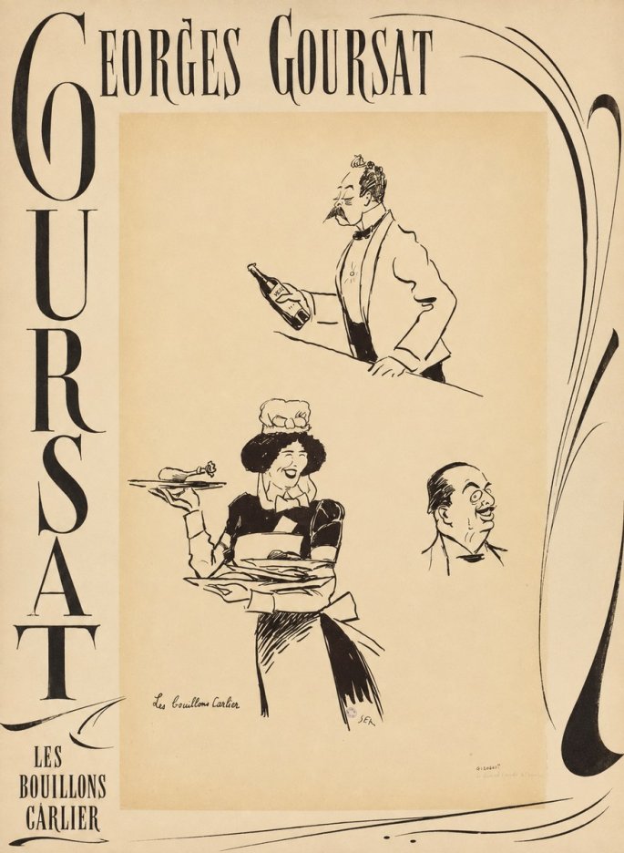 Georges Goursat Les Bouillons Carlier II No6 - Plakát