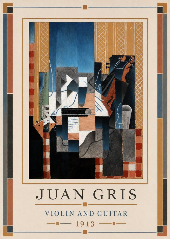 Juan Gris Violin and Guitar II No1 - Plakát