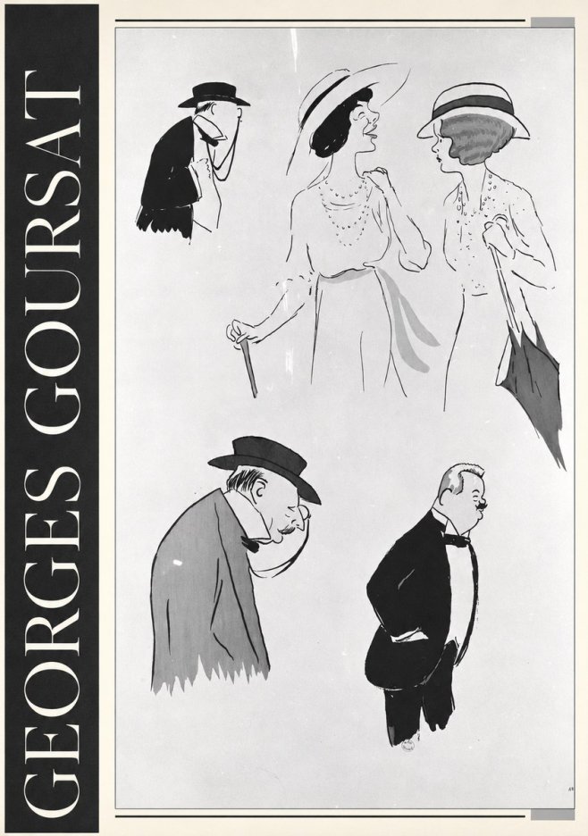 Georges Goursat Character Studies No3 - Plakát