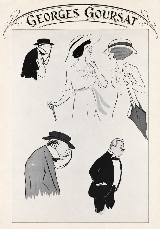 Georges Goursat Character Studies No4 - Plakát