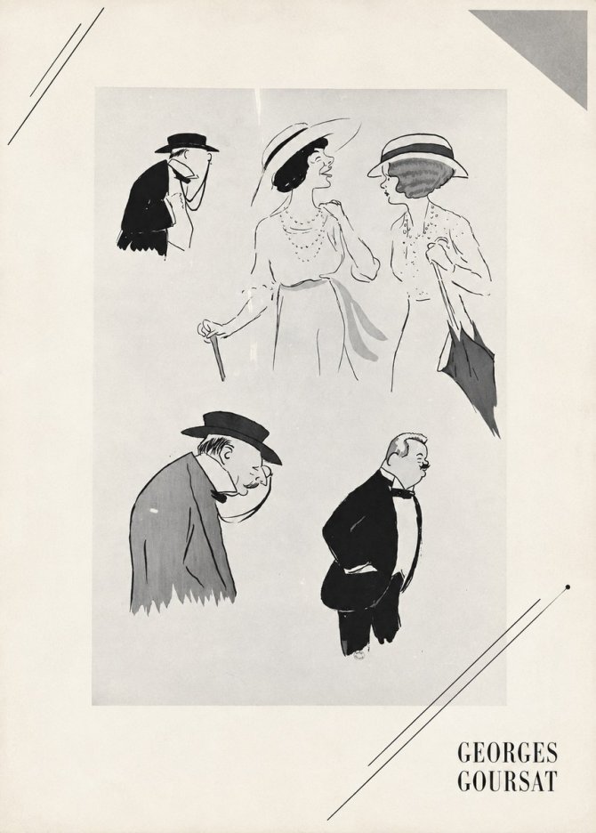 Georges Goursat Character Studies No5 - Plakát