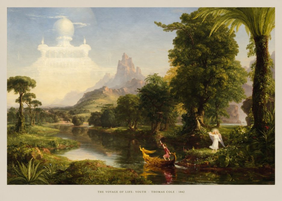 Thomas Cole The Voyage of Life: Youth V No6 - Plakát