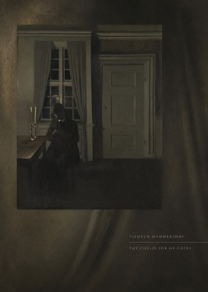 Vilhelm Hammershøi The Collector of Coins No5 - Plakát