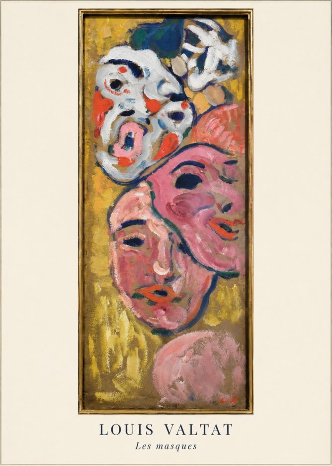 Louis Valtat Les Masques No4 - Plakát