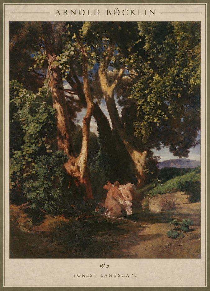 Arnold Böcklin Forest Landscape No5 - Plakát