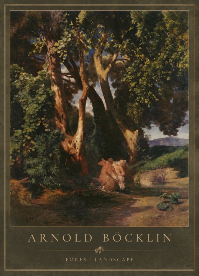 Arnold Böcklin Forest Landscape No6 - Plakát