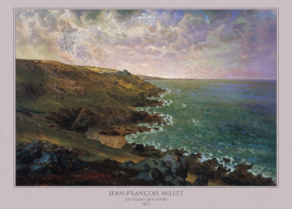 Jean-François Millet Les Falaises De Gréville No5 - Plakát