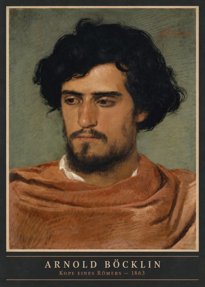 Arnold Böcklin Kopf Eines Römers No4 - Plakát