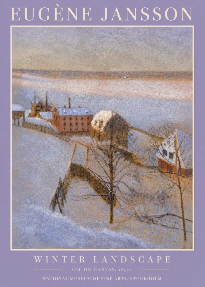 Eugène Jansson Winter Landscape No3 - Plakát