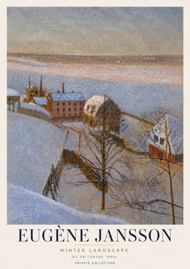 Eugène Jansson Winter Landscape No6 - Plakát
