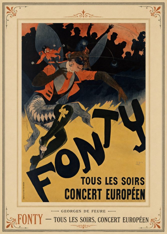 Georges de Feure Fonty III No4 - Plakát