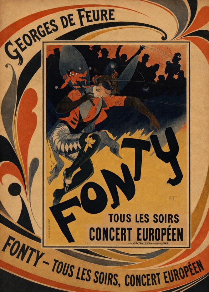 Georges de Feure Fonty III No5 - Plakát
