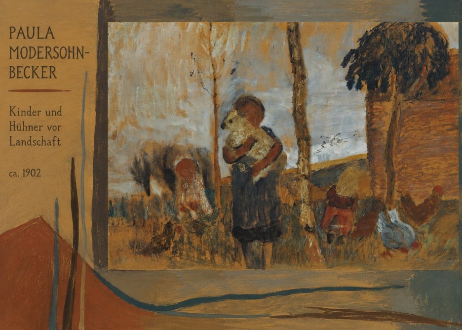 Paula Modersohn-Becker Kinder Und Hühner Vor Landschaft No2 - Plakát