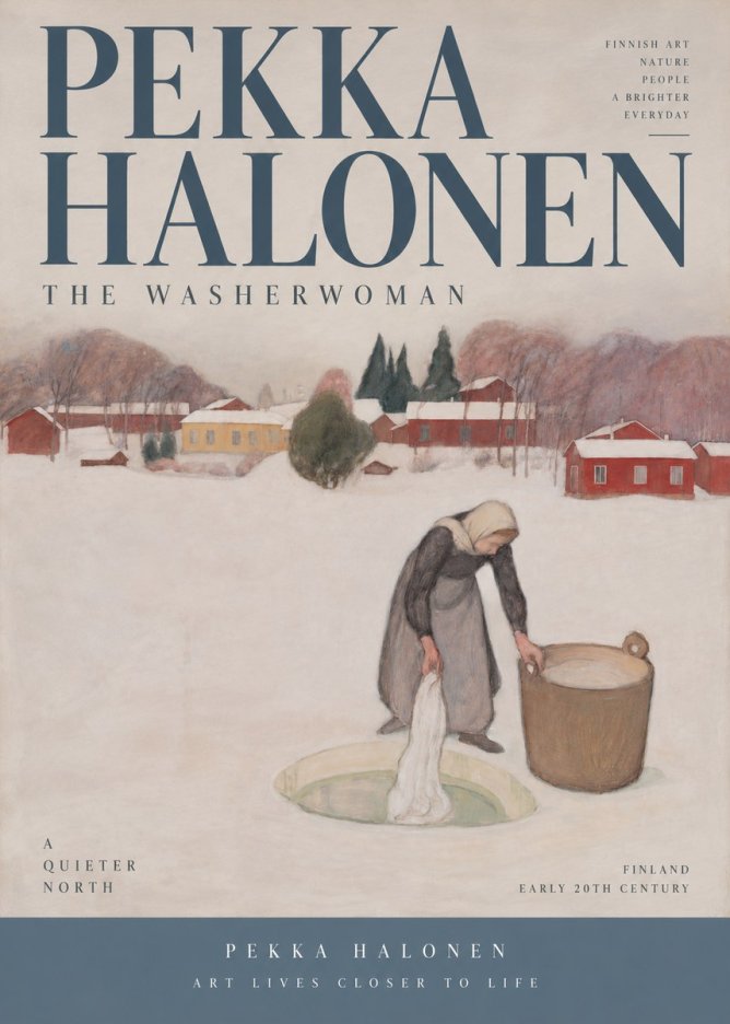Pekka Halonen The Washerwoman No4 - Plakát