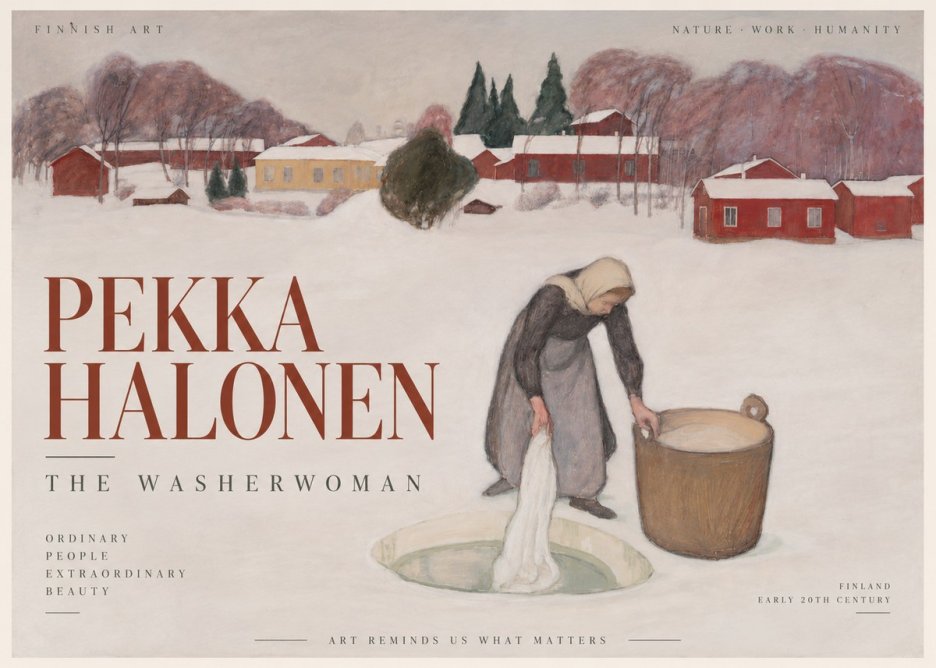 Pekka Halonen The Washerwoman No5 - Plakát