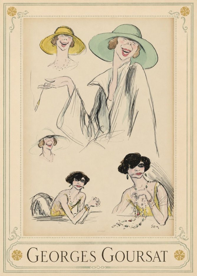 Georges Goursat Elegant Parisian Caricatures No1 - Plakát