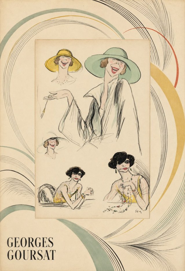 Georges Goursat Elegant Parisian Caricatures No4 - Plakát