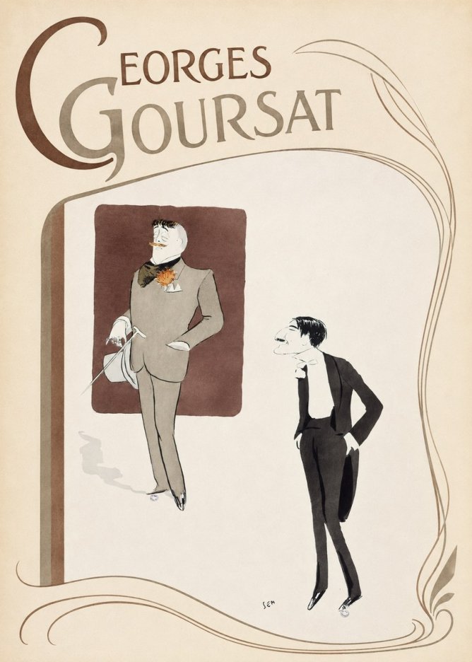 Georges Goursat High Society Caricature No2 - Plakát